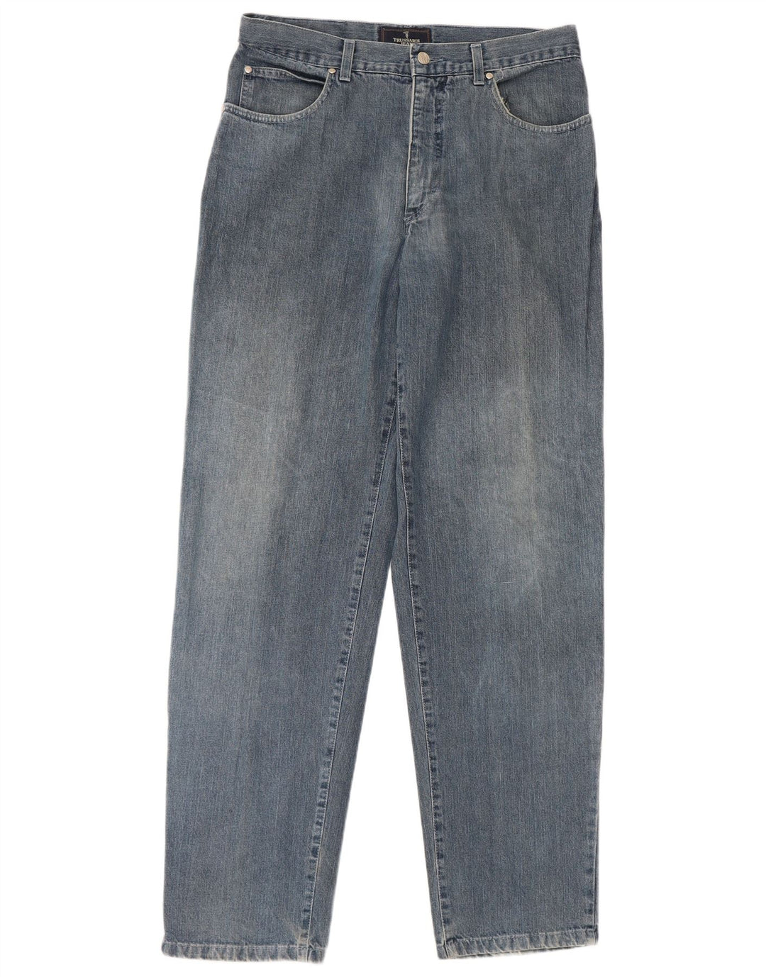 Trussardi Herren Tapered Jeans W36 L34 Blaue Baumwolle