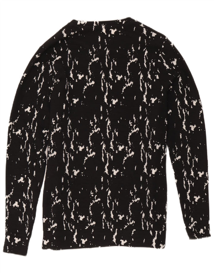 Guess Herren-Sweatshirt mit abstraktem Muster, Größe S, Schwarz, Baumwolle