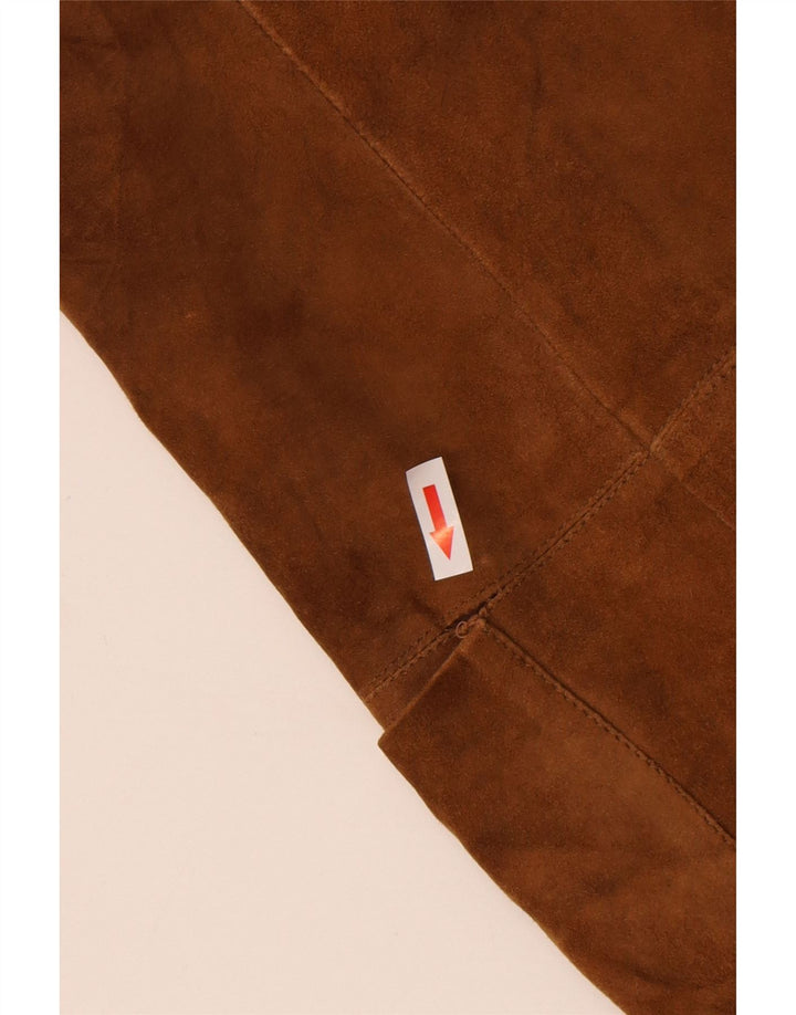 Vintage Herren 1 Knopf Wildleder Blazer Jacke UK 36 Small Brown