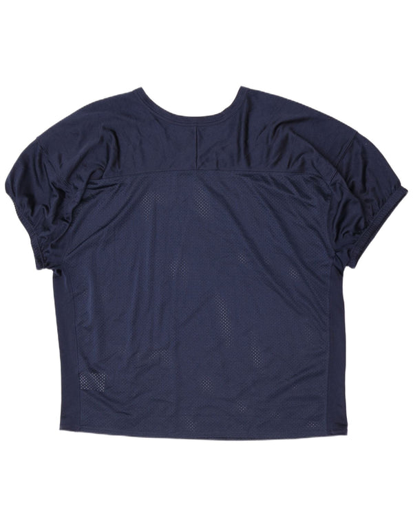 Nike Womens Jersey Top UK 22 3XL Navy Blue Polyester