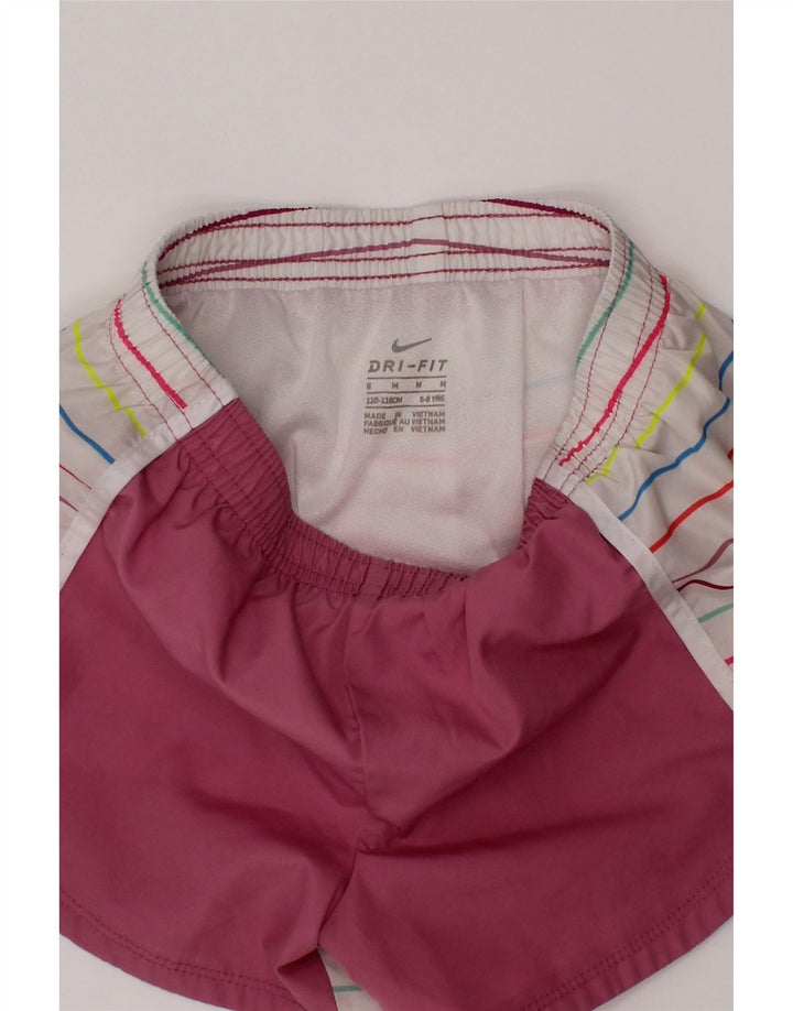 Nike Sportshorts für Mädchen, 5–6 Jahre, mittelrosa gestreift