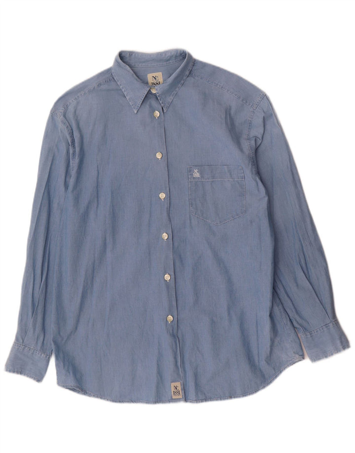 Cerruti 1881 Damenhemd UK 14 Mittelblau