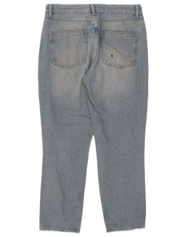 Reiss Damen Jeans im Distressed-Look, W29, L26, Blau, Baumwolle