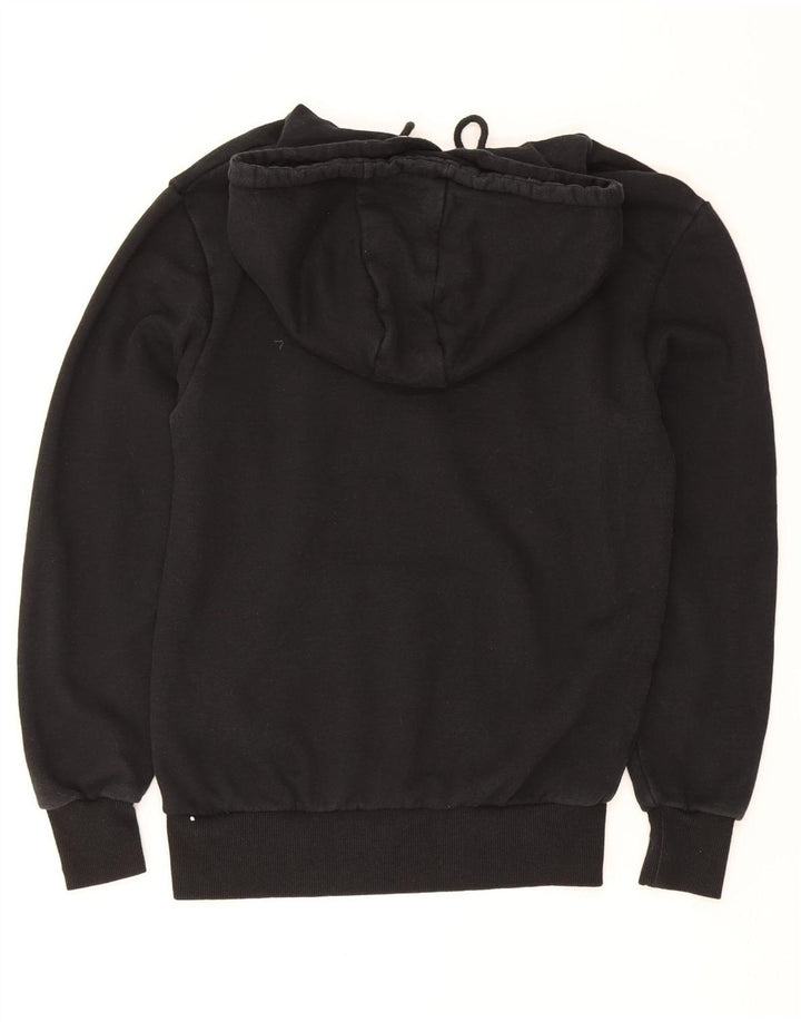 ELLESSE Mens Graphic Hoodie Jumper Small Black Cotton Vintage Ellesse and Second-Hand Ellesse from Messina Hembry 