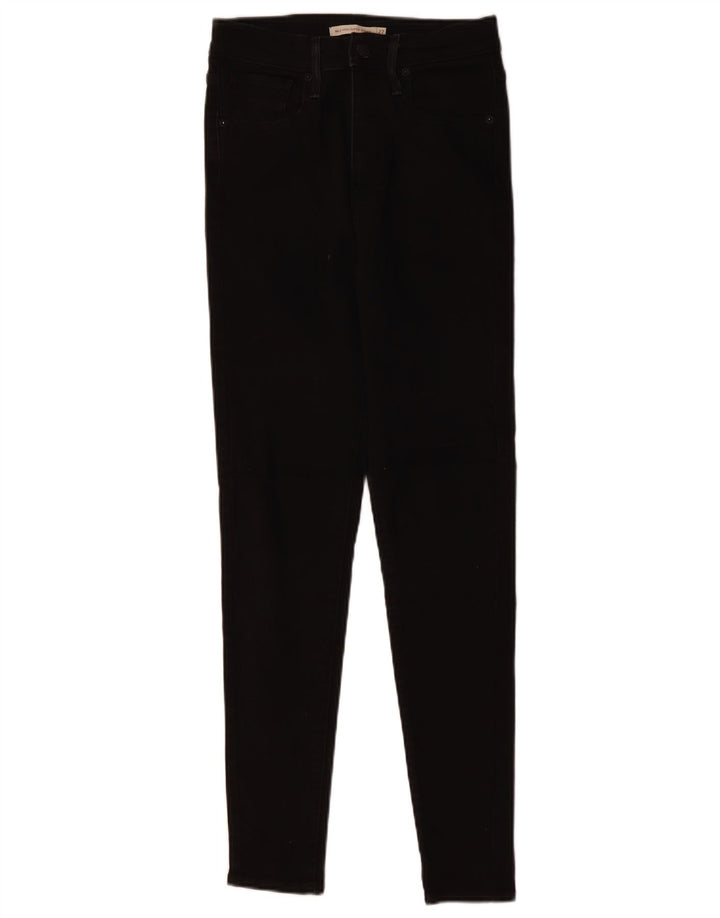 LEVI'S Damen Mile High Super Skinny Jeans W27 L29 Schwarze Baumwolle