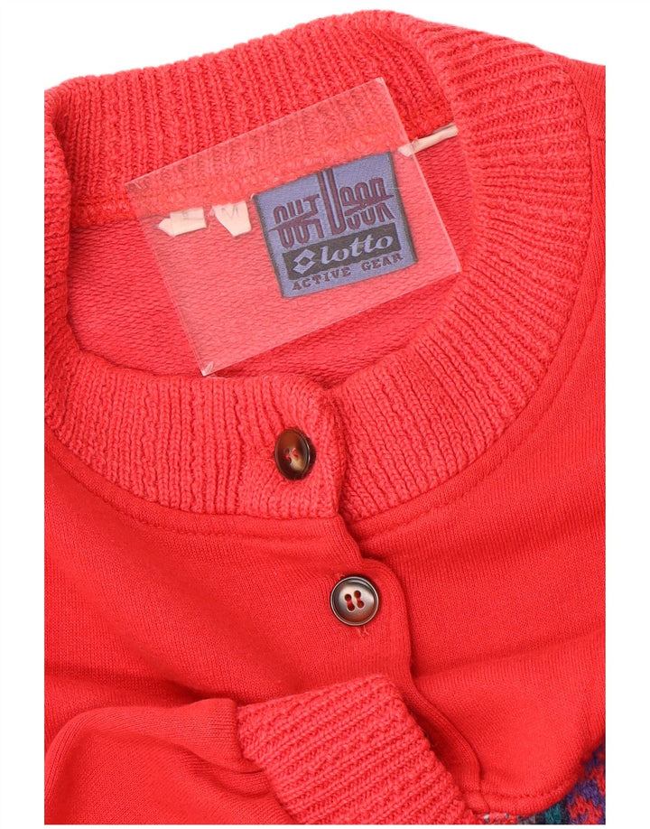 LOTTO Damen-Sweatshirt in Übergröße, Gr. 14, Mittelrot, Fair Isle