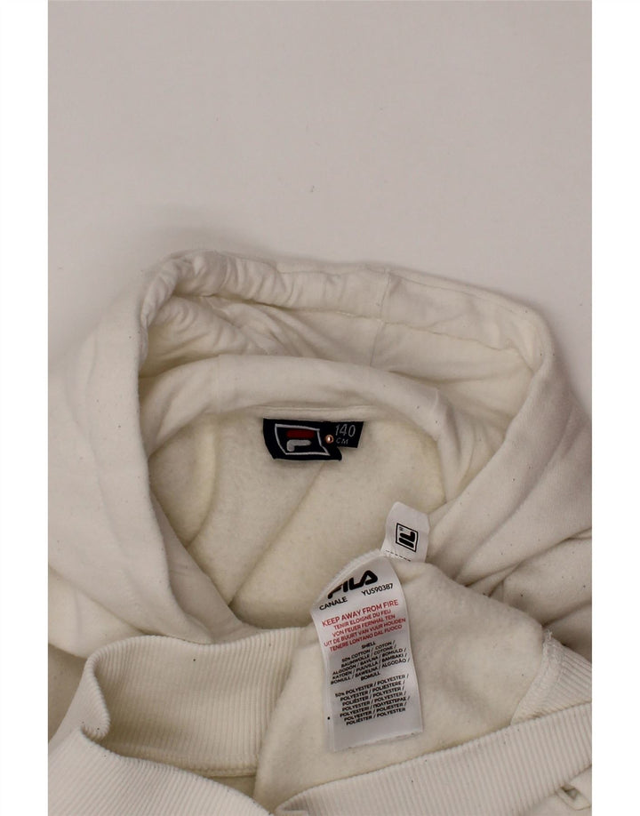 FILA Kapuzenpullover für Jungen, 9–10 Jahre, weiße Baumwolle