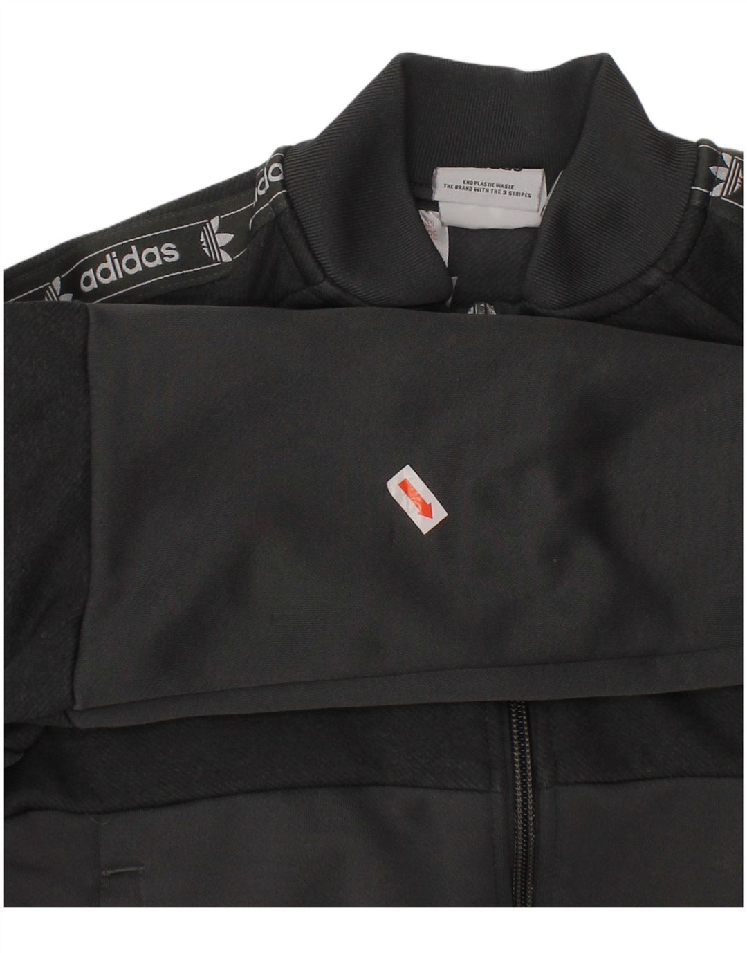 ADIDAS Jungen-Trainingsanzug mit grafischem Oberteil, 6–7 Jahre, graues Polyester