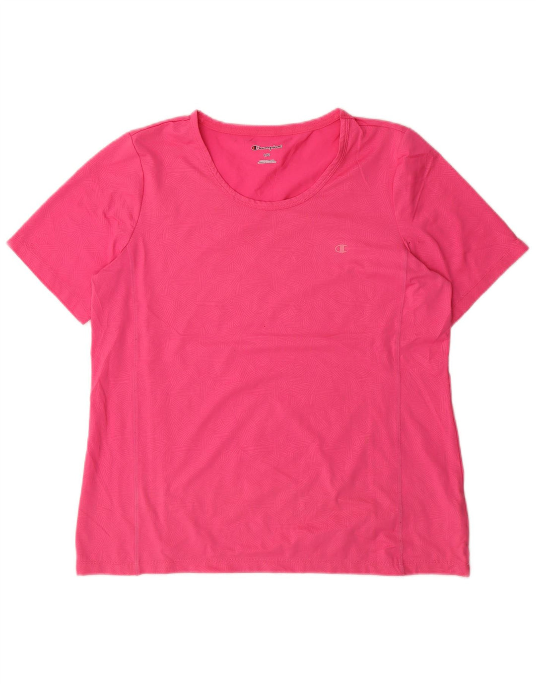 Champion Damen T-Shirt Top UK 16 Large Rosa Geometrisch Polyester Sport