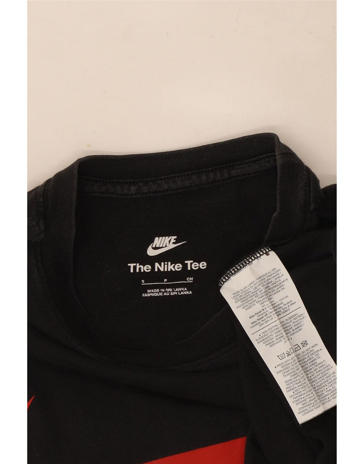 Nike Herren-T-Shirt mit Grafik, Größe S, schwarze Baumwolle