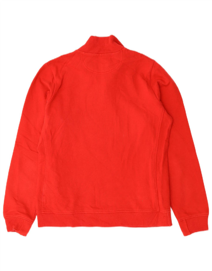 Champion Herren-Sweatshirt mit Reißverschluss am Hals, mittelrote Baumwolle