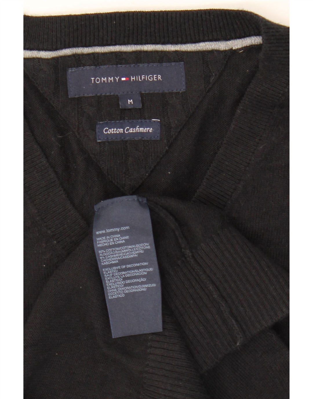 TOMMY HILFIGER Damen Weste Tank Top UK 14 Medium Schwarz Baumwolle