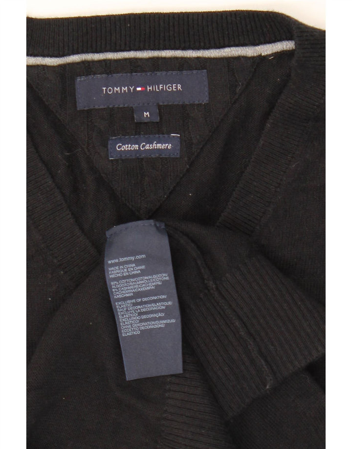 TOMMY HILFIGER Damen Weste Tank Top UK 14 Medium Schwarz Baumwolle