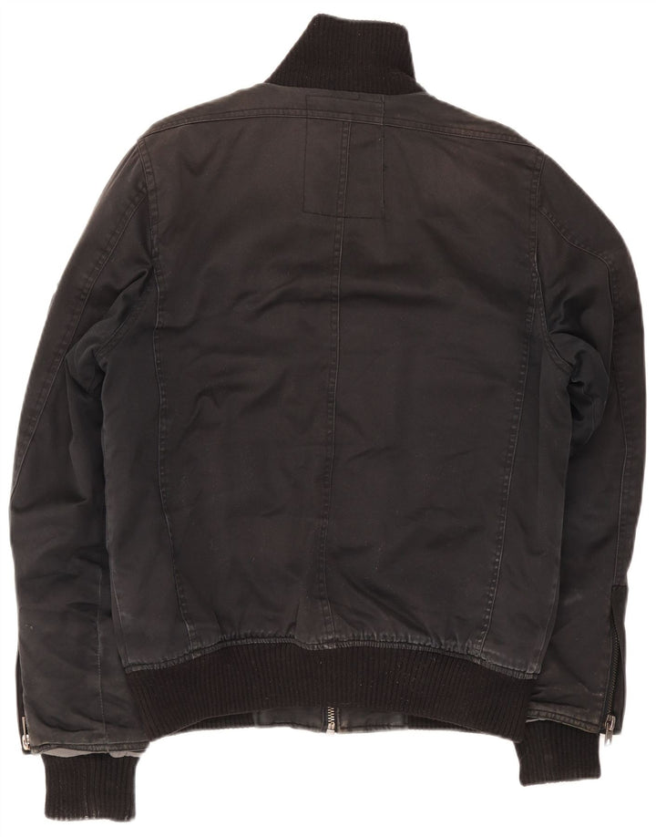 Jack & Jones Herren-Utility-Jacke UK 40 Large aus schwarzer Baumwolle