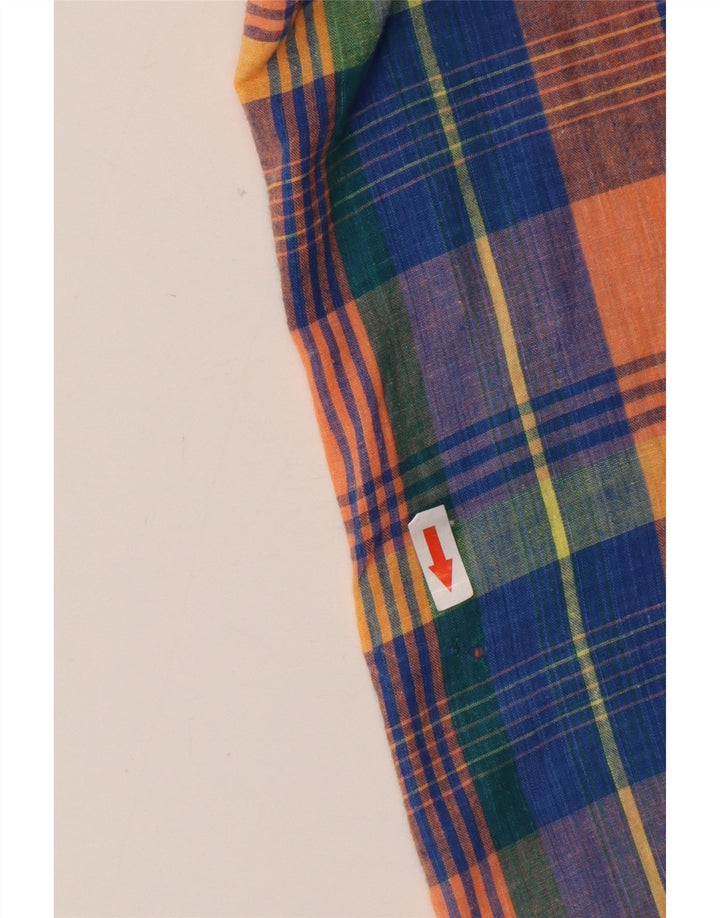 Vintage Herren-Hemd mit normaler Passform, Größe 45/46, 2XL, mehrfarbig, kariert, Baumwolle