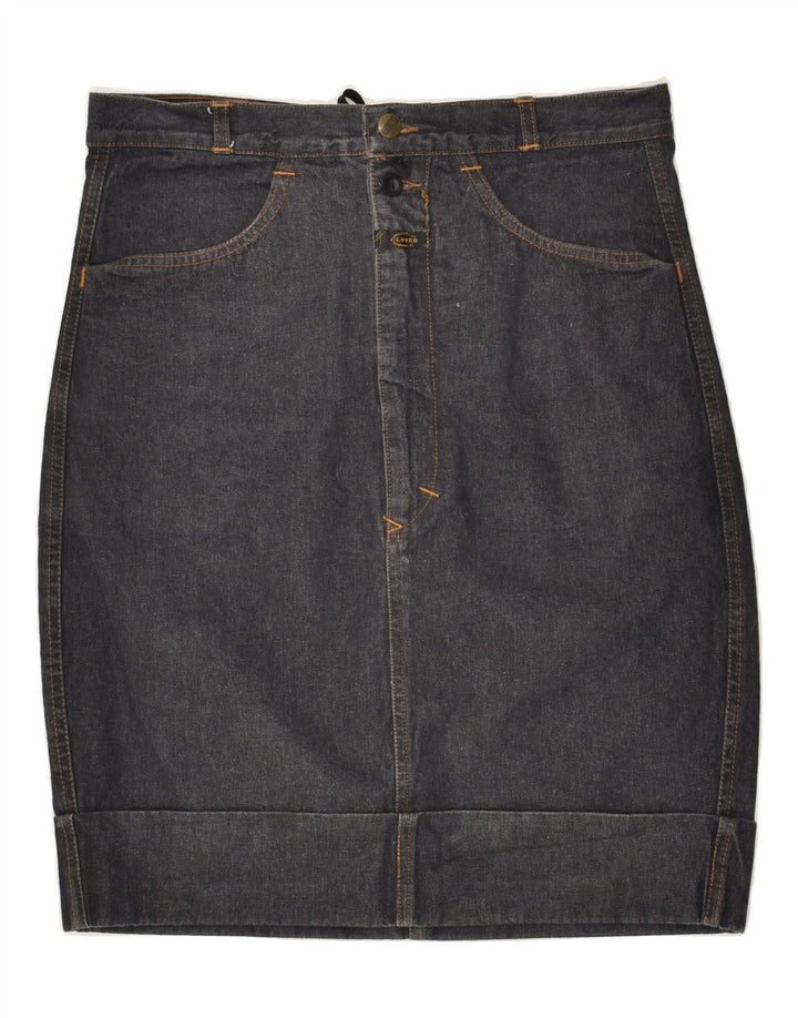 CLOSED Womens Denim Skirt IT 48 XL W32 Grey Cotton | Vintage Closed | Thrift | Second-Hand Closed | Used Clothing | Messina Hembry 