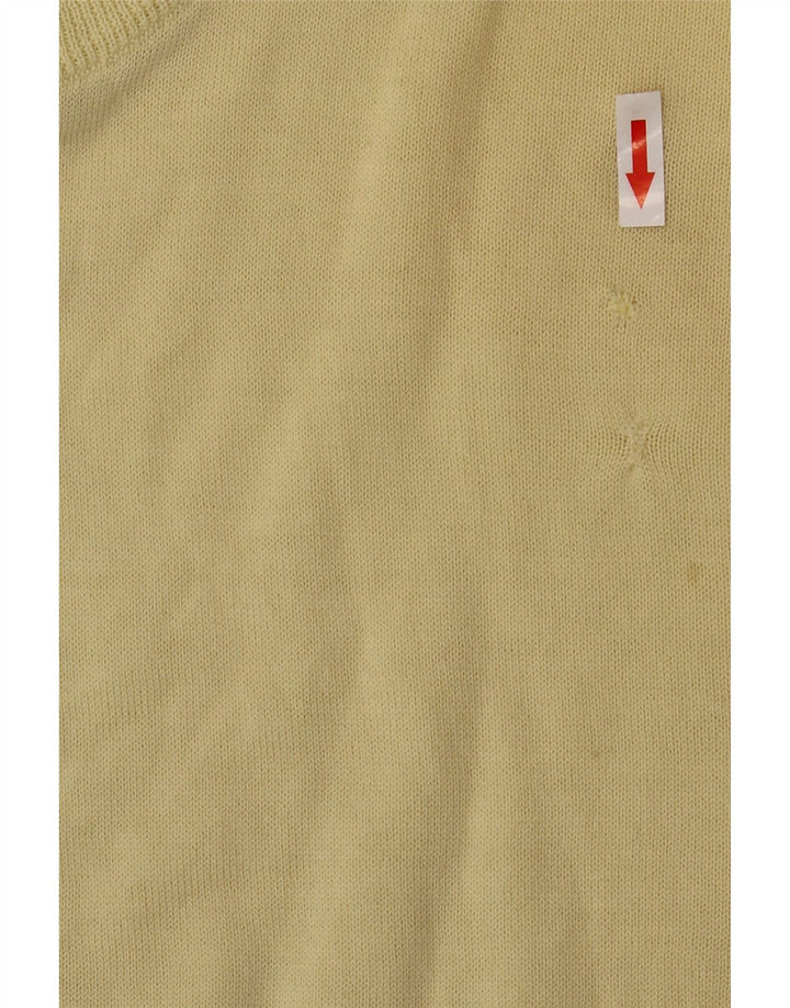 Fila Herren Weste Tank Top IT 48 Mittelgelbe Schurwolle