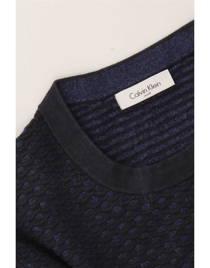 Calvin Klein Herren-Pullover mit Rundhalsausschnitt, Größe S, Marineblau