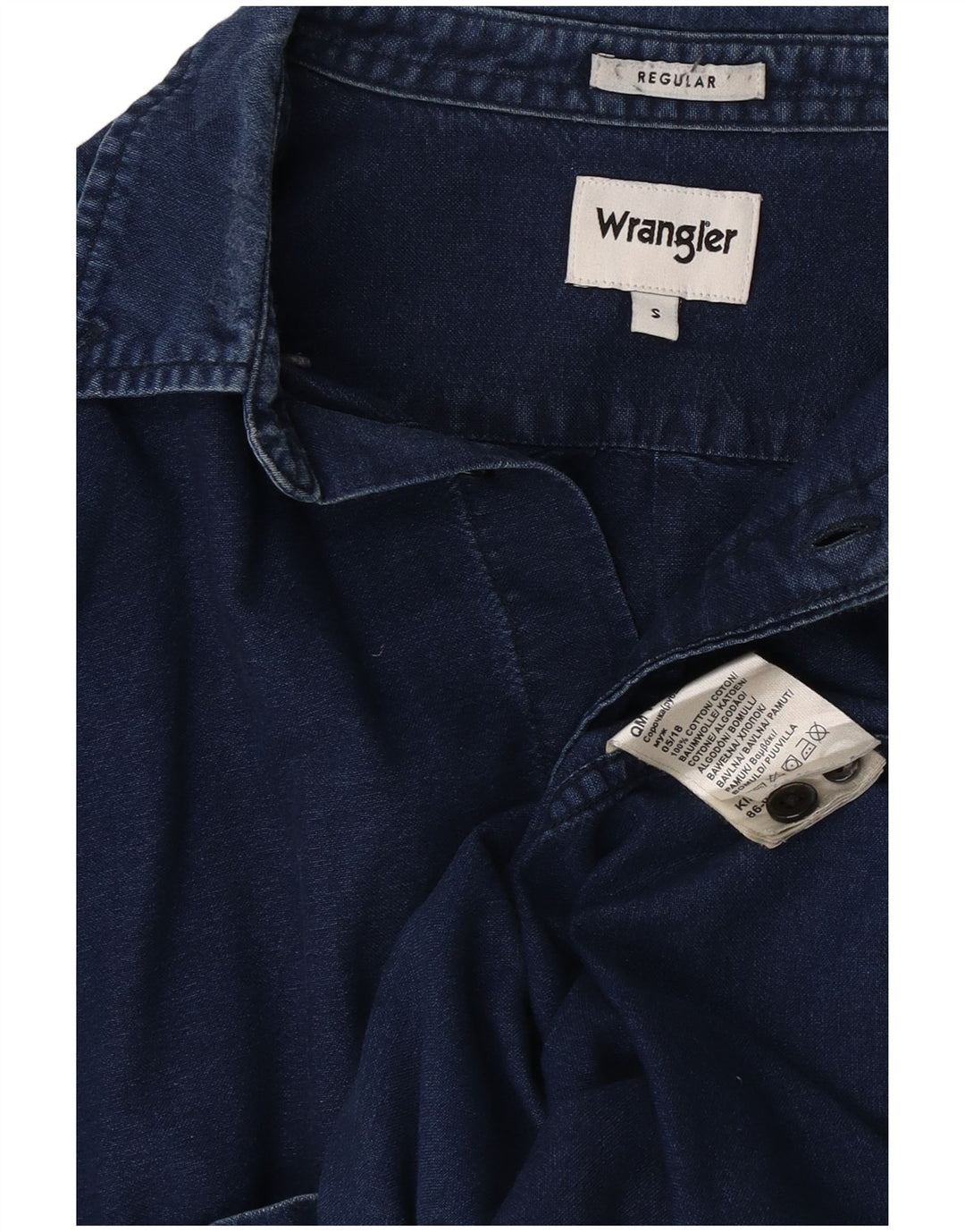 Wrangler Herren-Jeanshemd, klein, marineblau, Baumwolle