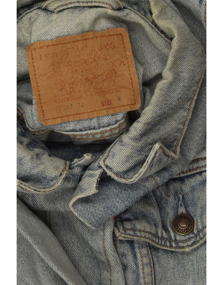 Levi's Herren Jeansjacke UK 38 Mittelblaue Baumwolle