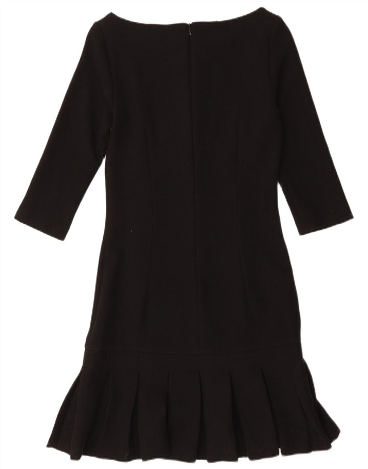 Zara Damen Etuikleid mit 3/4-Ärmeln, UK 12, Mittelschwarz