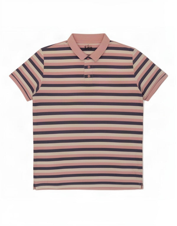 Lee Herren Regular Poloshirt XL Mehrfarbig gestreift aus Baumwolle