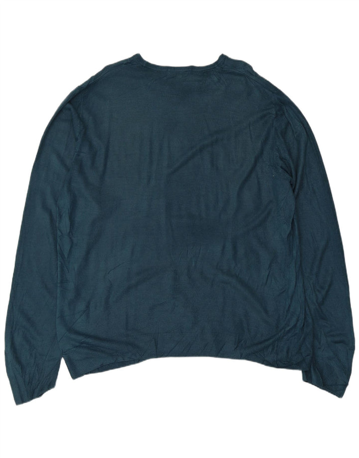Marks & Spencer Herren-Pullover mit U-Boot-Ausschnitt, Größe L, Grün