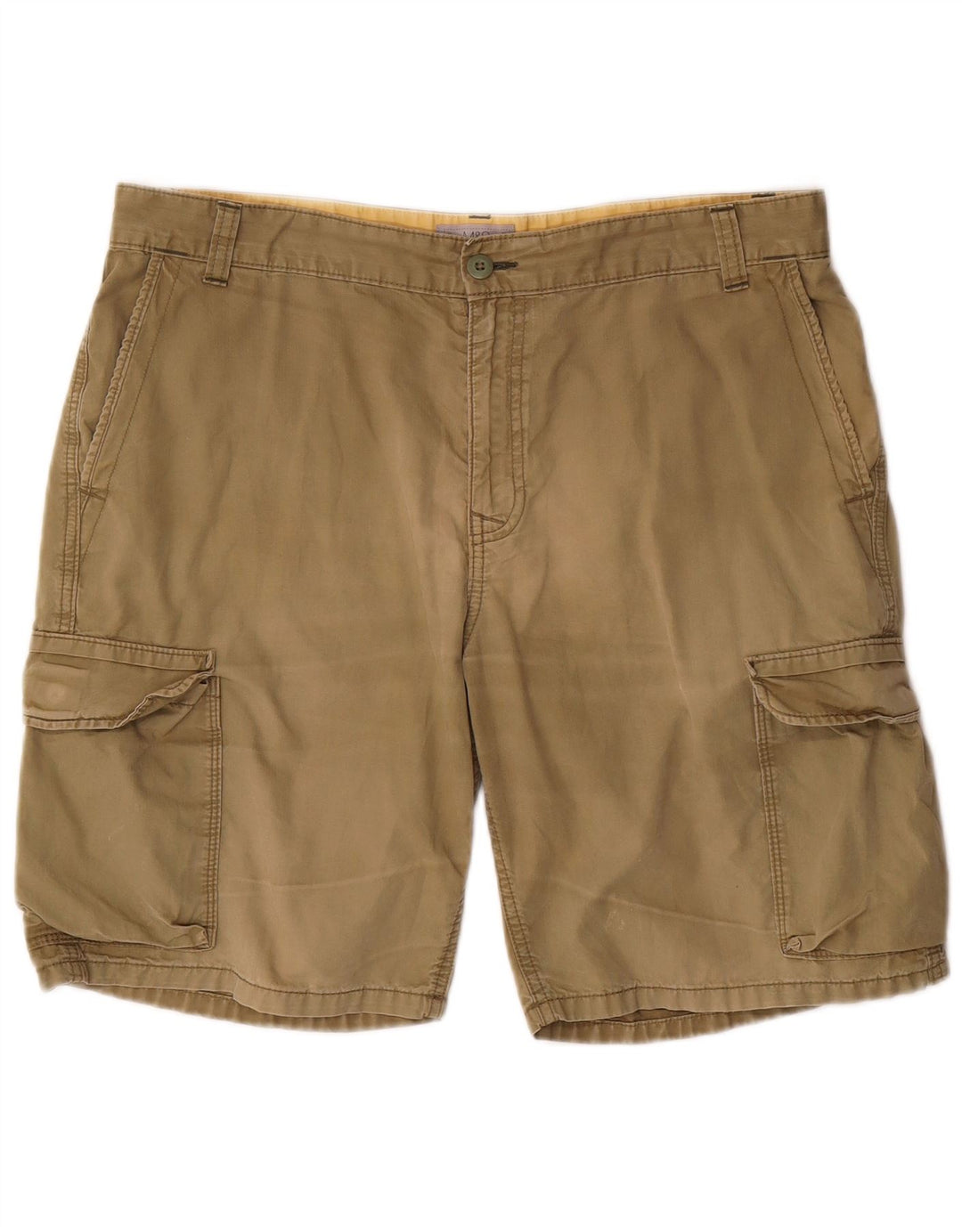 Marks & Spencer Herren-Cargoshorts mit normaler Passform, W36, Größe L, Khaki, Baumwolle