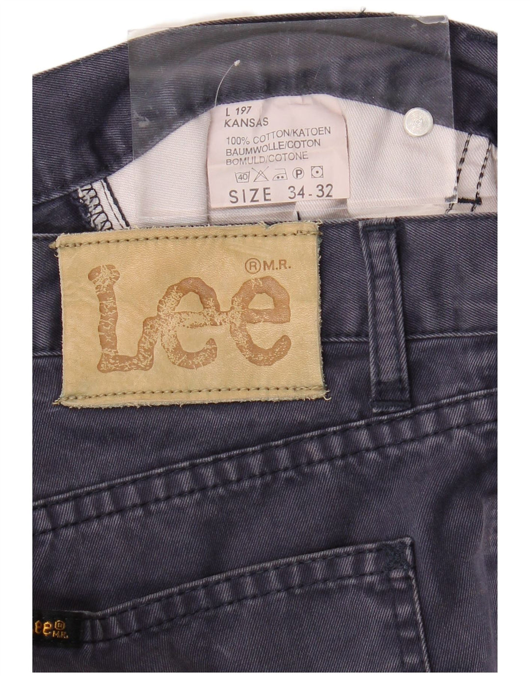 LEE Herren Kansas Tapered Freizeithose W34 L32 Marineblaue Baumwolle