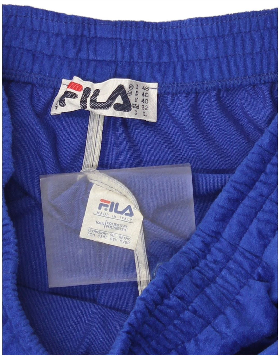 Fila Herren Velours Trainingshose Jogger IT 48 Mittelblaues Polyester