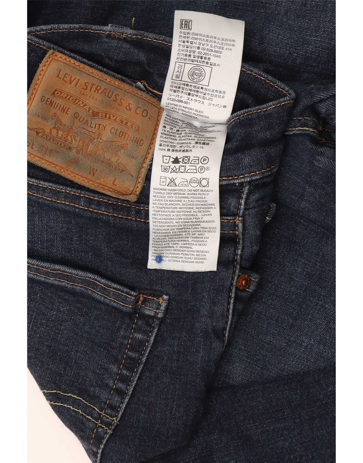 Levi's Herren 511 Slim Jeans W36 L34 Marineblaue Baumwolle