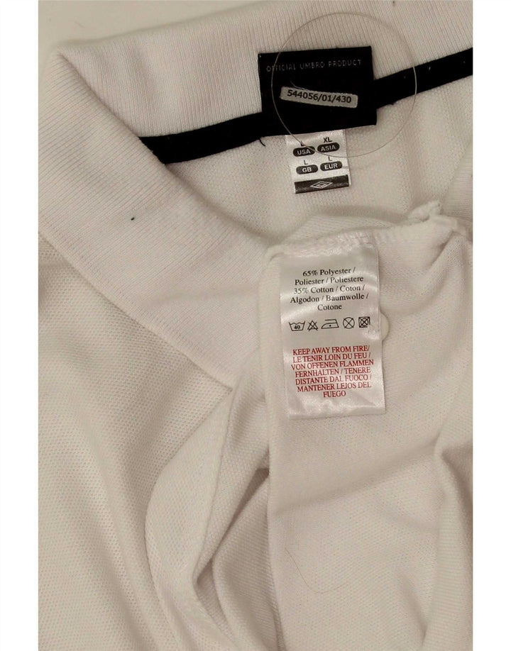 Umbro Herren-Poloshirt, großes weißes Polyester