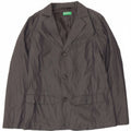 Benetton Jungen-Blazer mit 3 Knöpfen, 11–12 Jahre, 2XL, graue Baumwolle