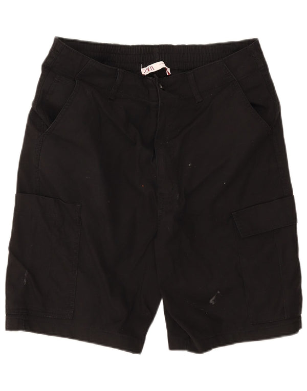 Zara Herren Cargoshorts EU 42 Large W32 Schwarz