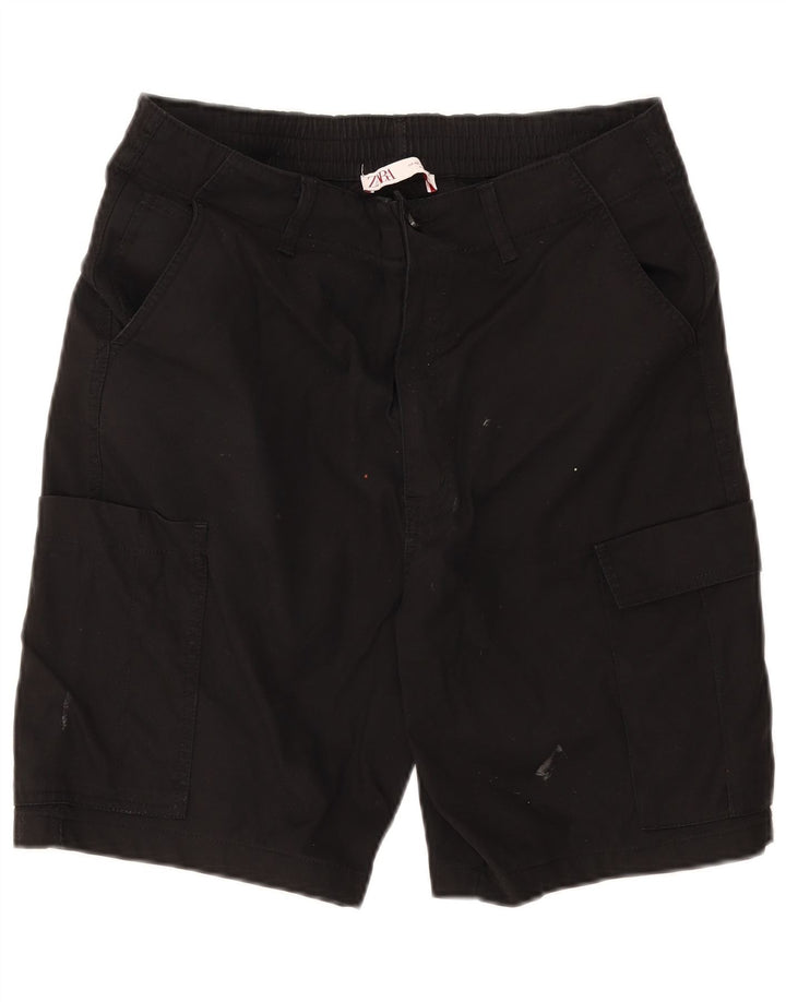 Zara Herren Cargoshorts EU 42 Large W32 Schwarz