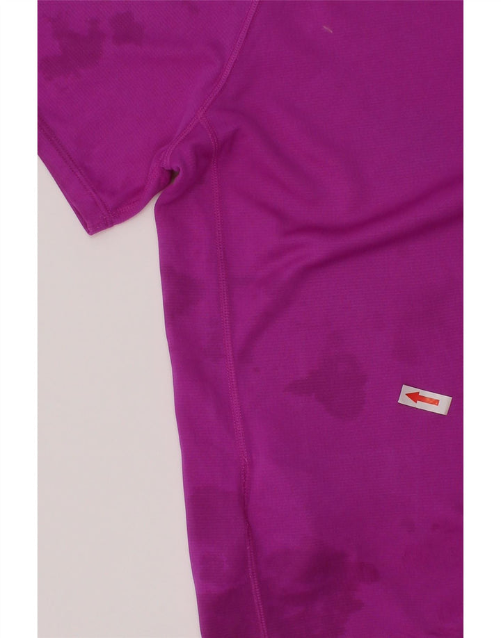 Asics T-Shirt für Jungen, 10–11 Jahre, klein, lila gestreift, Polyester