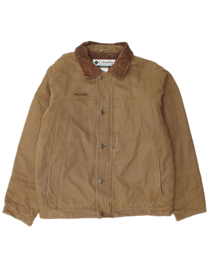 Columbia Herren Bomberjacke UK 38 Mittelbeige Baumwolle