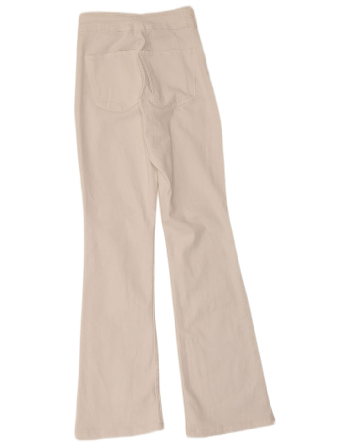 Zara Damen Schlagjeans EU 40 Mittel W30 L31 Weiß