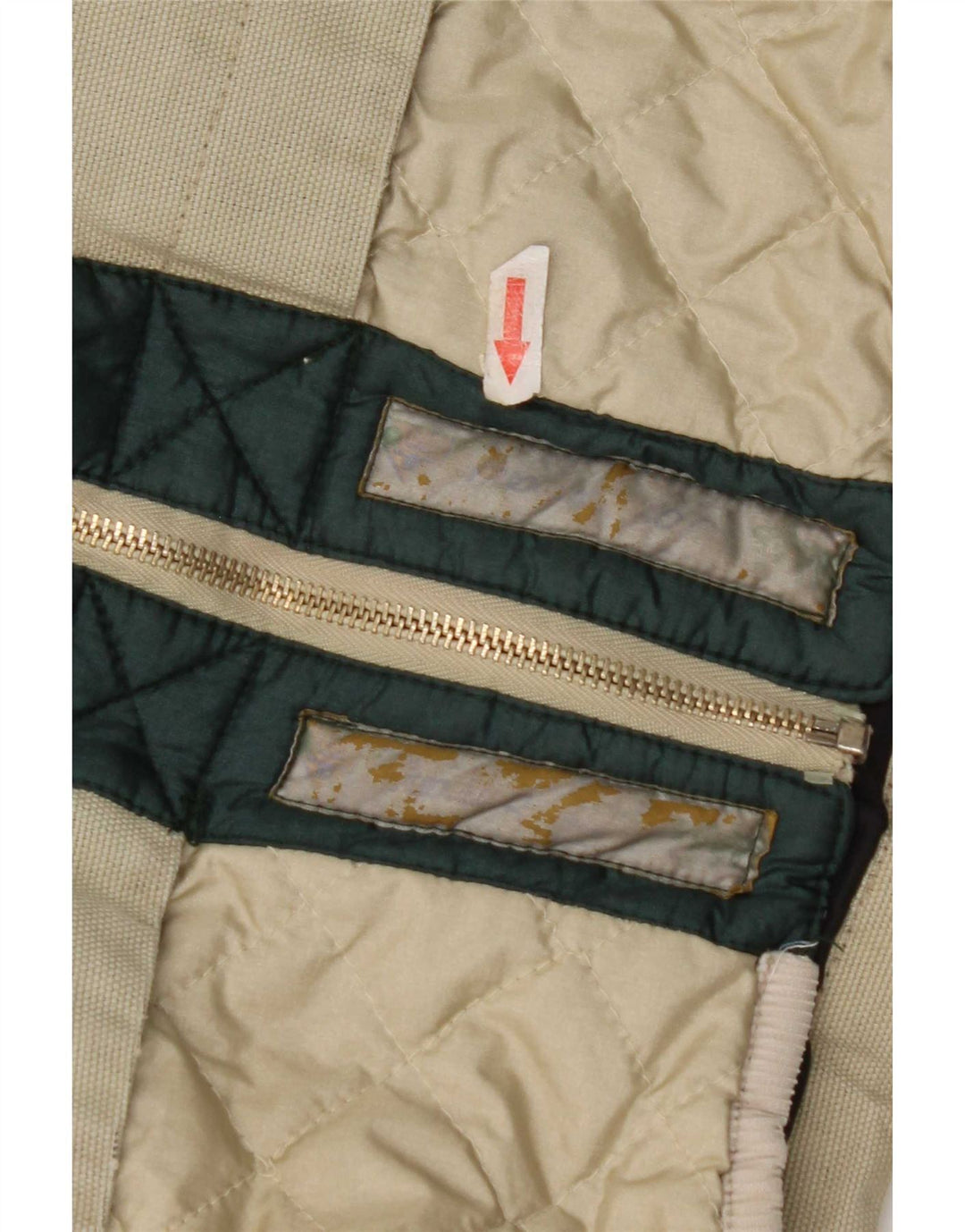 Vintage Herren Bomberjacke UK 42 XL Beige Farbblock