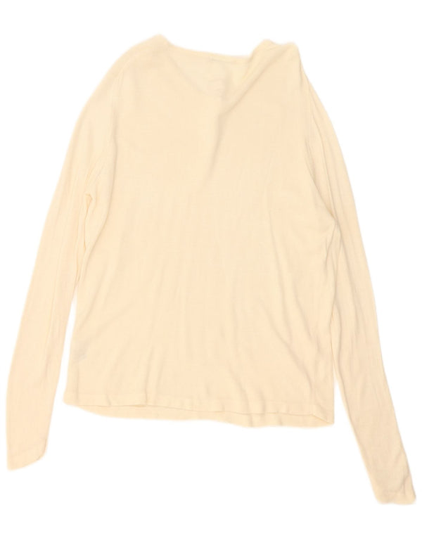 Marks & Spencer Damen Top Langarm UK 16 Large Beige Acryl