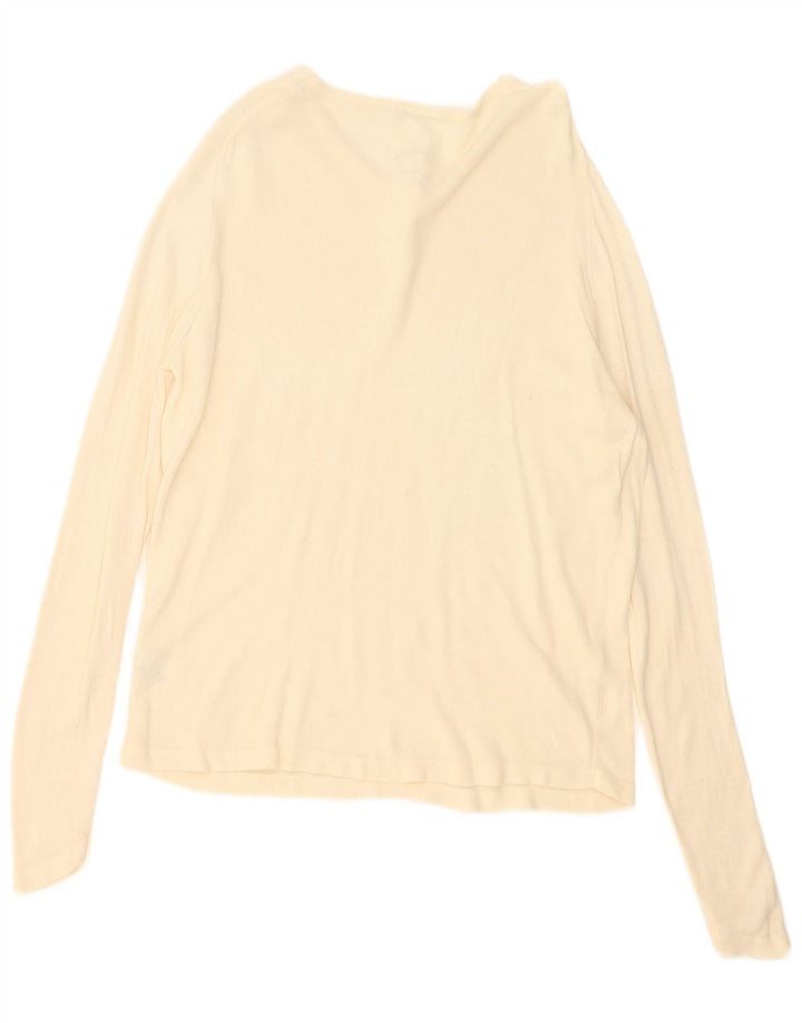 Marks & Spencer Damen Top Langarm UK 16 Large Beige Acryl