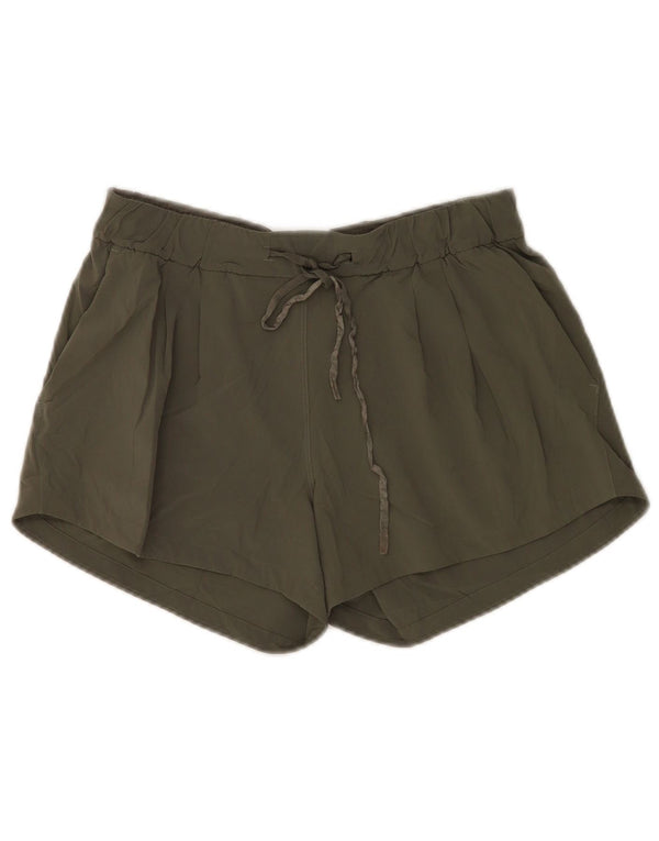 Lululemon Damen Sportshorts US 6 Medium Khaki Polyester
