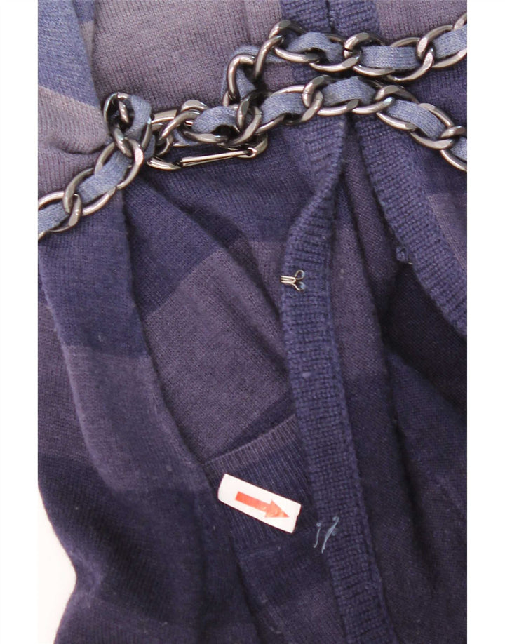 Roberta Scarpa Damen Strickjacke IT 46 Large Marineblau gestreift