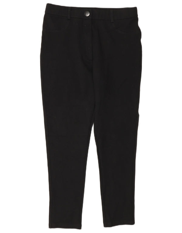 Zara Damen Skinny Freizeithose XL W32 L27 Schwarze Viskose