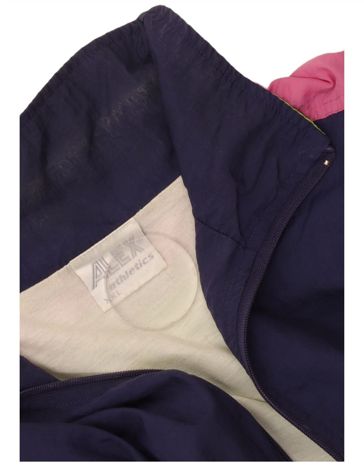ALEX ATHLETICS Herren-Trainingsanzugoberteil, Jacke, 2XL, Marineblau, Farbblock