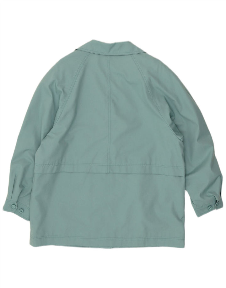 DANNIMAC Womens Oversized Bomber Jacket UK 16 Large Blue Polyester