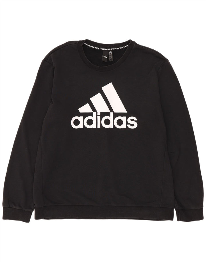 Adidas Herren Graphic Regular Fit Sweatshirt Pullover XL Schwarz Baumwolle