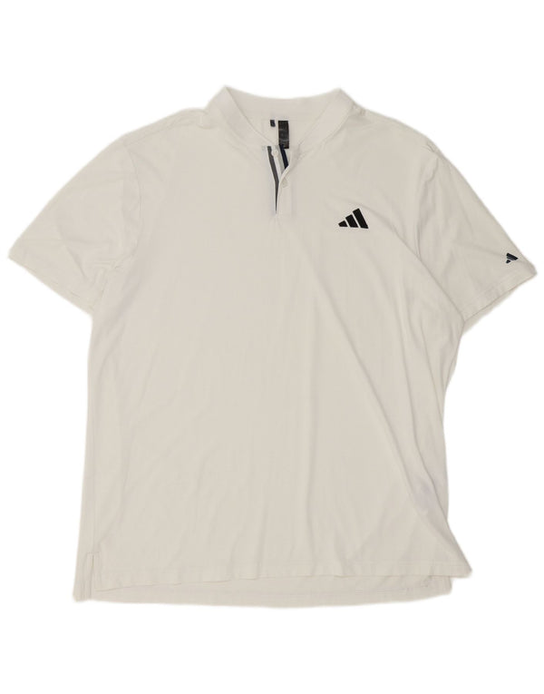 Adidas Herren Poloshirt XL Weiß Polyester