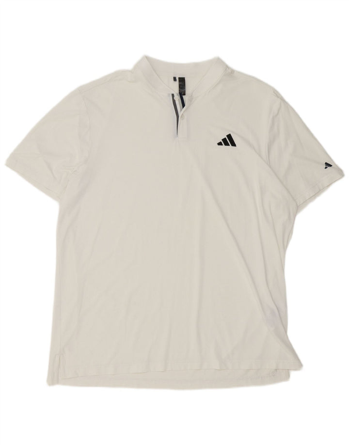 Adidas Herren Poloshirt XL Weiß Polyester