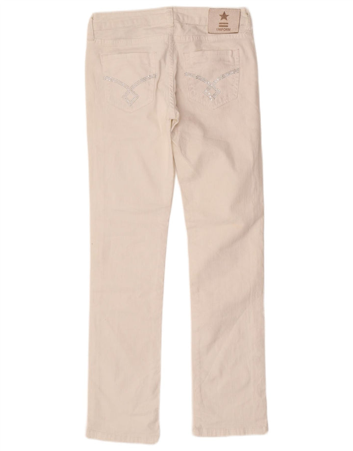 Uniform Damen Slim Jeans W27 L29 Weiße Baumwolle